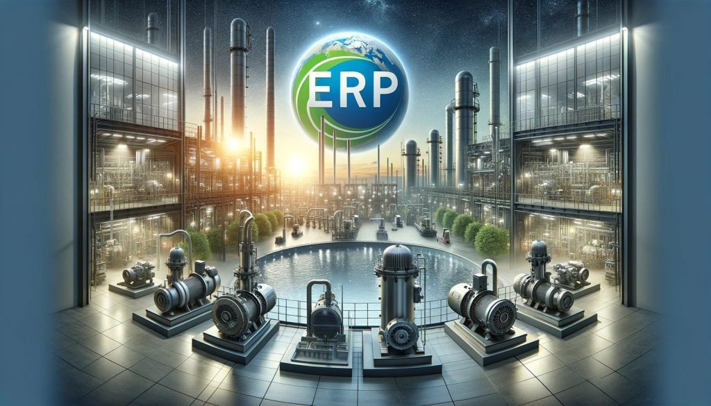 Industrial pumps on a plant floor – ERP for pump manufacturers