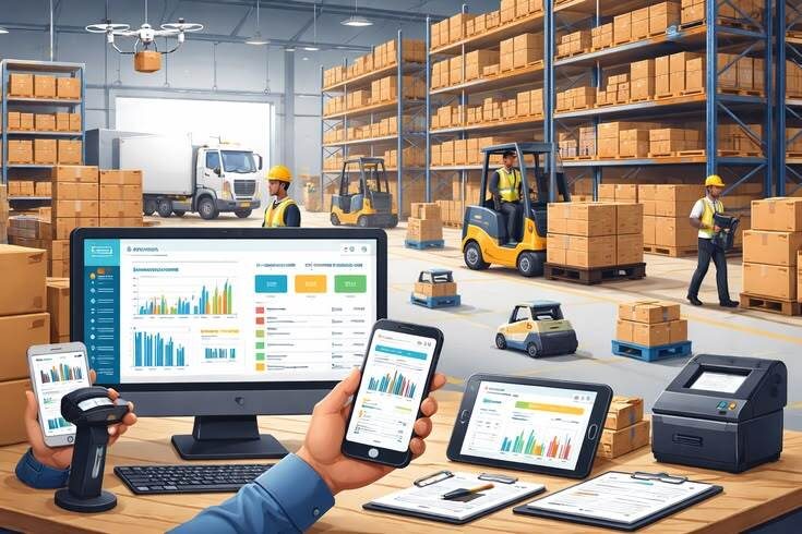 Warehouse stock, forklifts and an inventory ERP for manufacturers on desktop and mobile